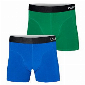 2 pak heren boxer Apollo Bamboe groen blauw-S