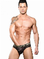 Andrew Christian Brief - MASSIVE Sheer Stripe Zwart