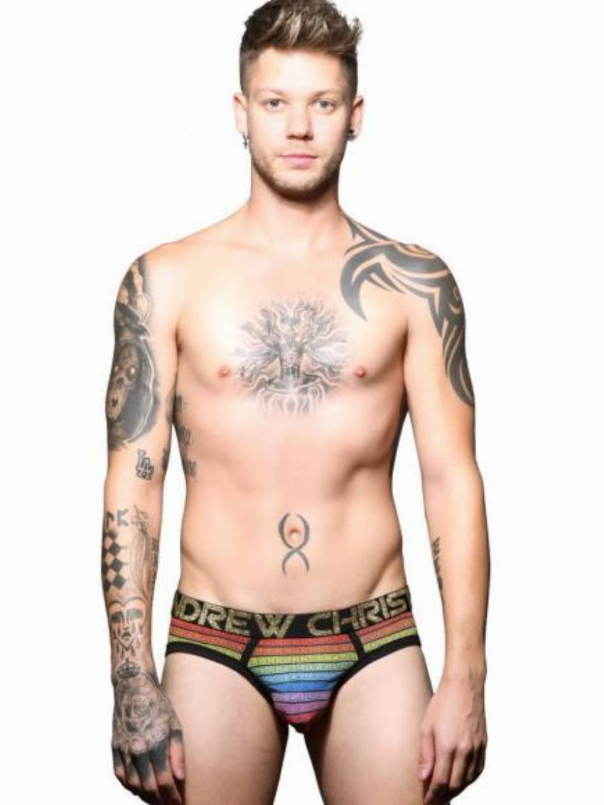 Andrew Christian Greek God Rainbow - Brief print