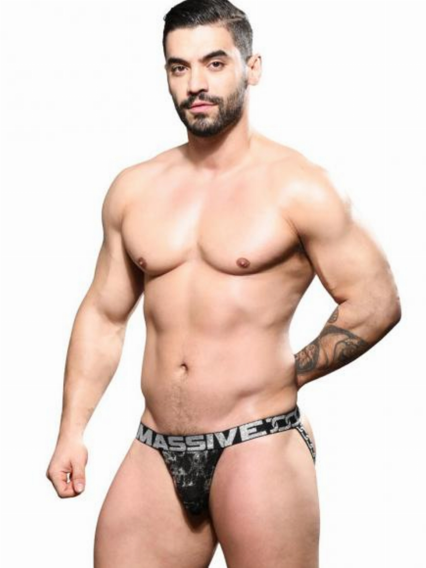 Andrew Christian Jock - MASSIVE Sparkle zwart silver