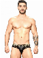 Andrew Christian Plush Sheer Stripe - Brief Zwart