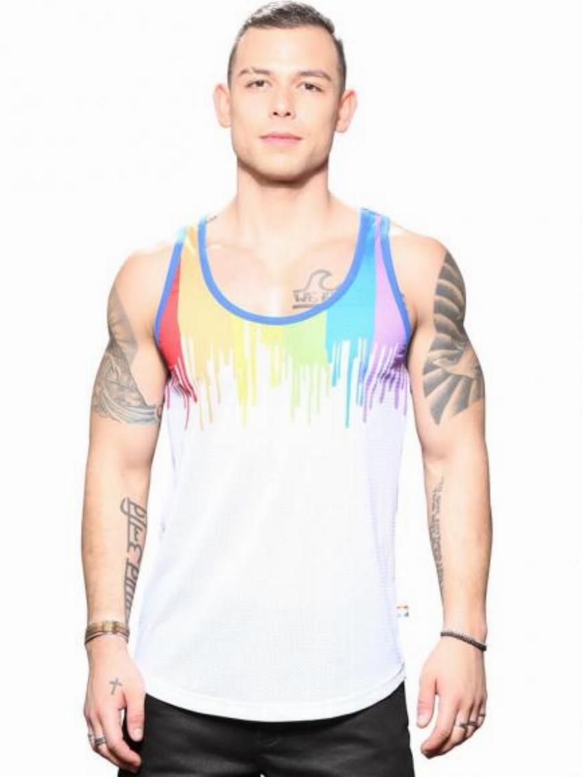 Andrew Christian Pride Drip - Tank print