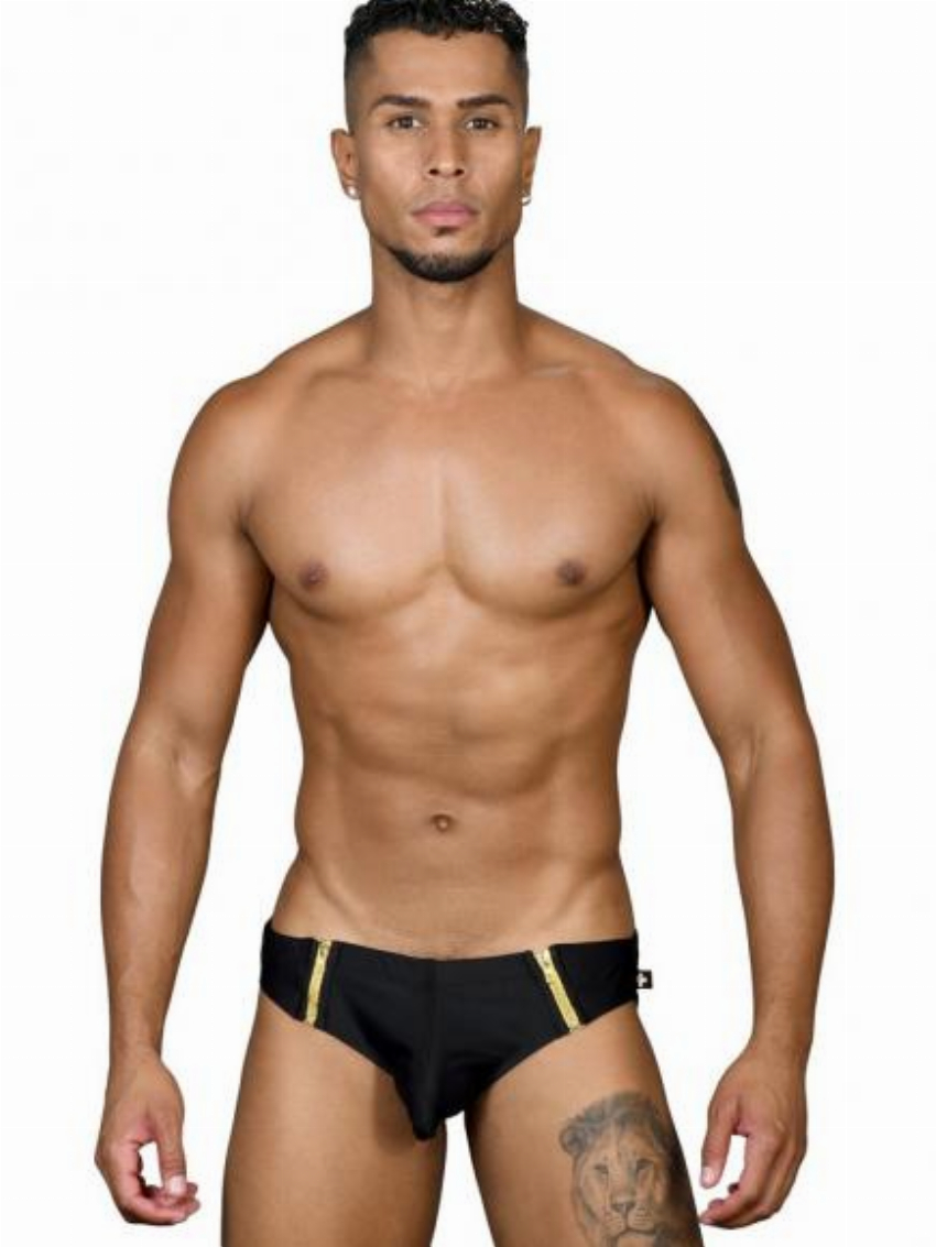 Andrew Christian Zipper Bikini Zwart