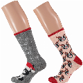 Apollo Apollo 2-Pack Fouten Dames Kerstsokken Animals