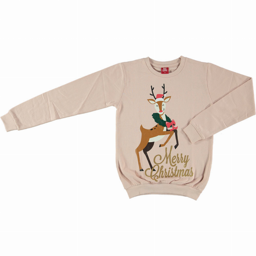 Apollo Apollo Dames Foute Kersttrui Sweater Rendier Zalm Roze