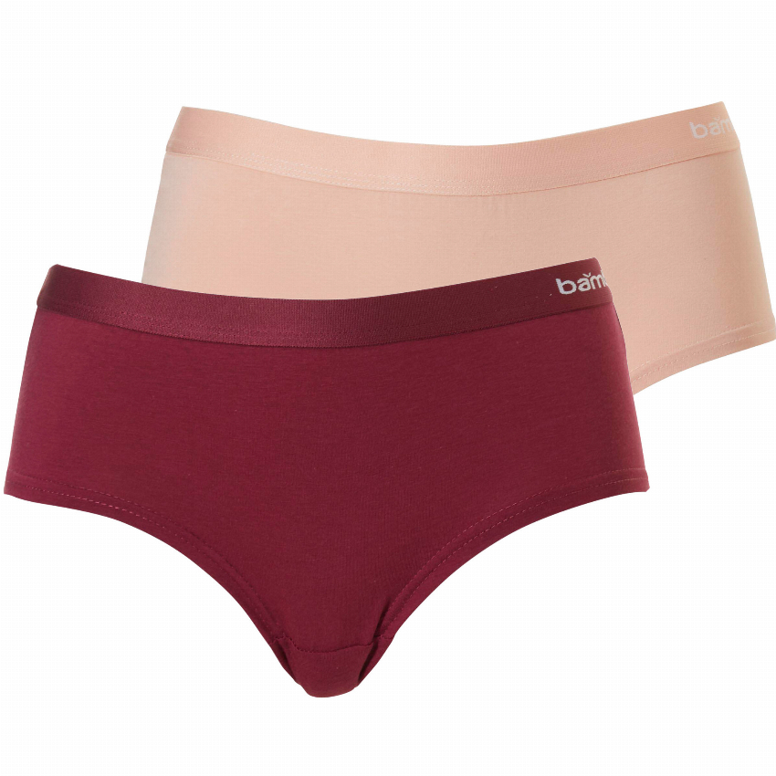Apollo Apollo Dames Hipster Rood Roze Bamboe 2-pack