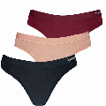 Apollo Apollo Dames String Rood Roze Blauw Bamboe 3-pack
