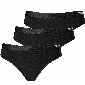 Apollo Apollo Dames String Zwart Bamboe 3-pack