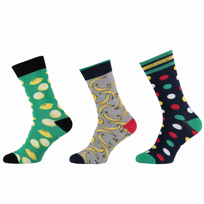 Apollo Apollo Heren Sokken Katoen Banaantjes Stippen 3-paar