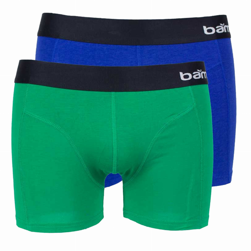 Apollo Bamboe Boxershort Heren Blauw Groen 2-Pack