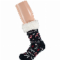 Apollo Dames Home Socks Kerst Huissokken Blauw