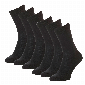 Apollo Heren Dames Sokken Bio Katoen 6-Pack Zwart