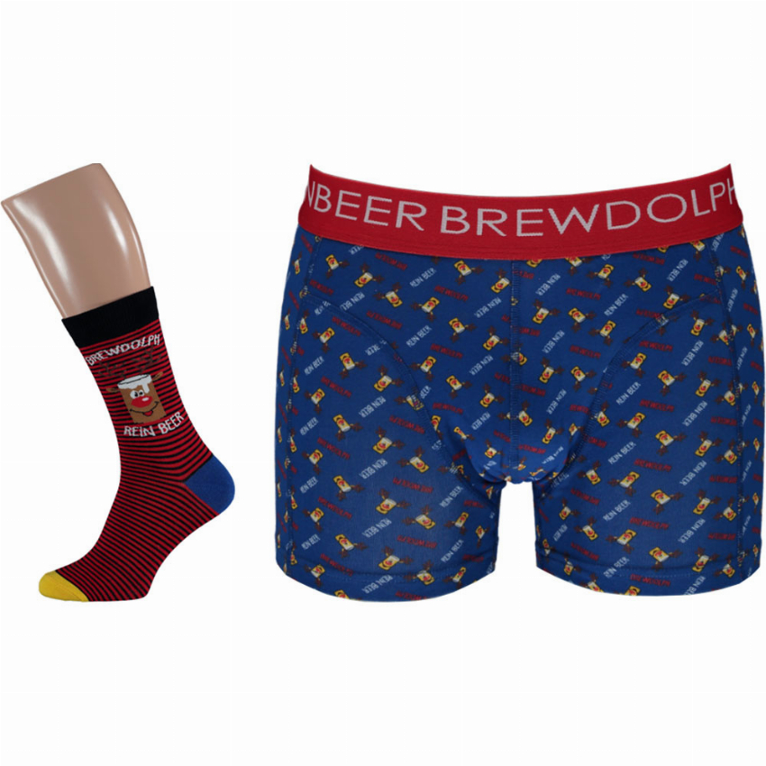 Apollo Kerst Boxershort Sokken Cadeau T Brewdolph Reindeer