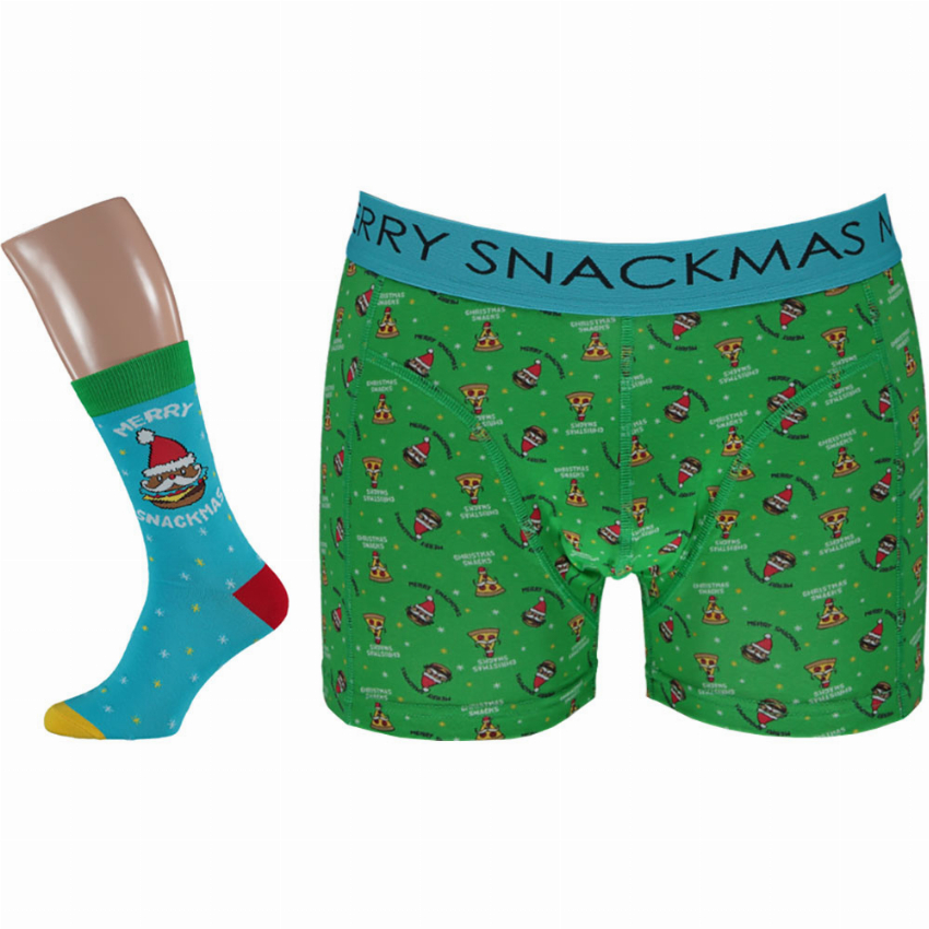 Apollo Kerst Boxershort Sokken Cadeau T Merry Snackmas