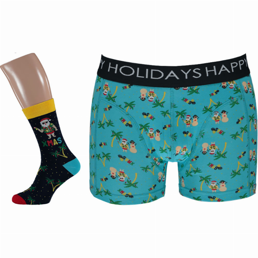 Apollo Kerst Boxershort Sokken Cadeau T Santa Holidays