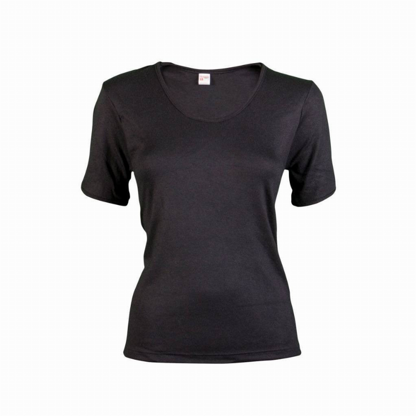 Beeren dames thermo onderblouse korte mouw zwart-L
