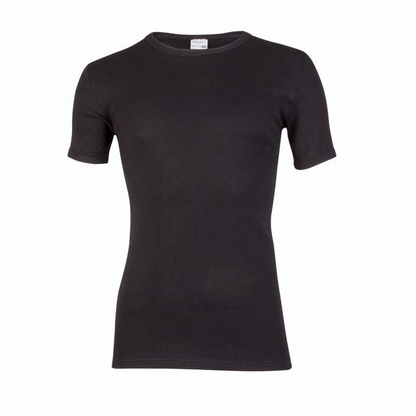 Beeren shirt 100% katoen EXTRA LANG 5cm -L-Zwart