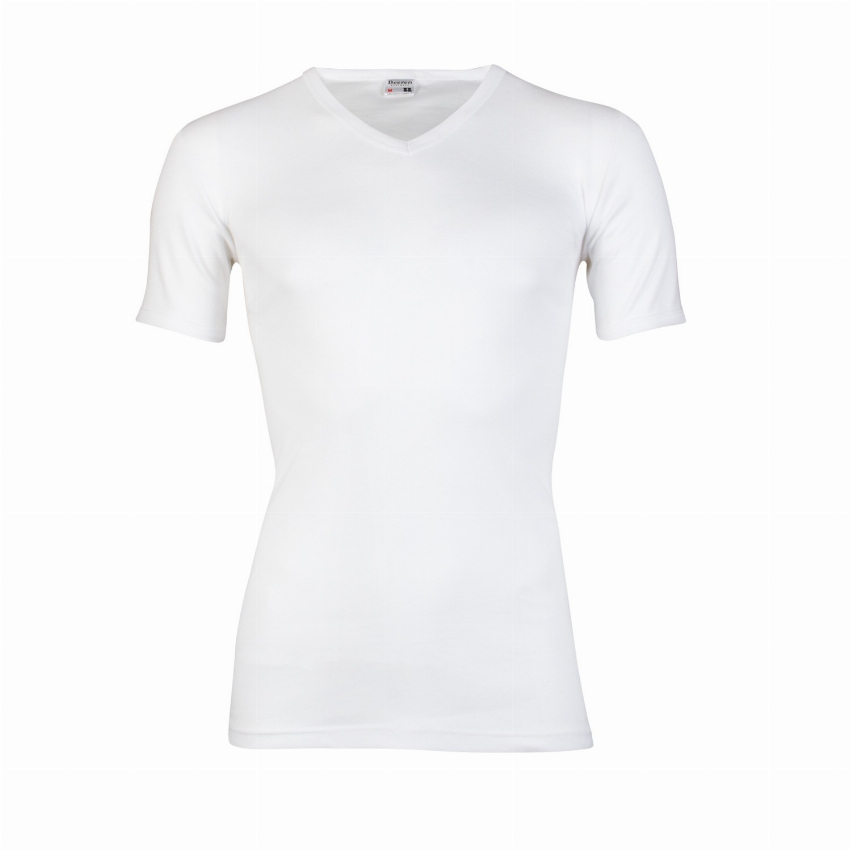 Beeren shirt 100% katoen V hals EXTRA LANG 5 cm-XXL-Zwart