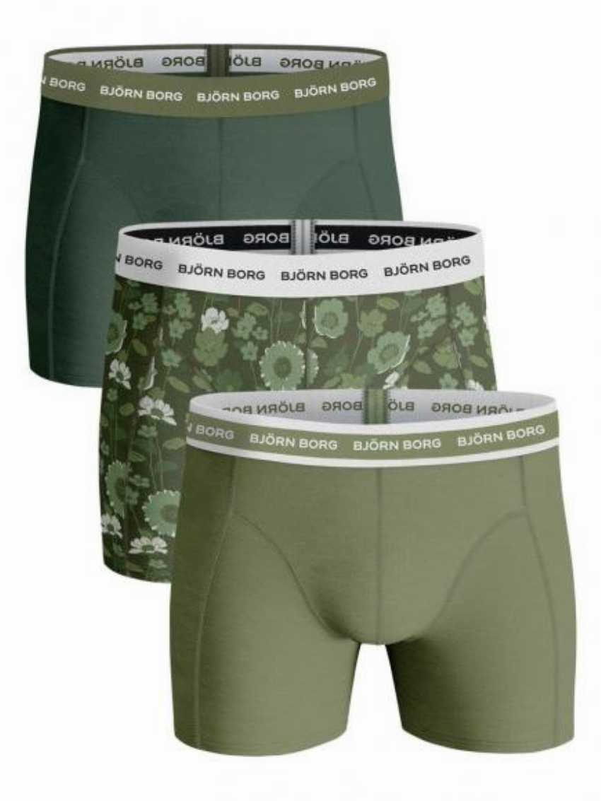 Bj rn Borg Ess Cotton Shorts - 3 pack Groen