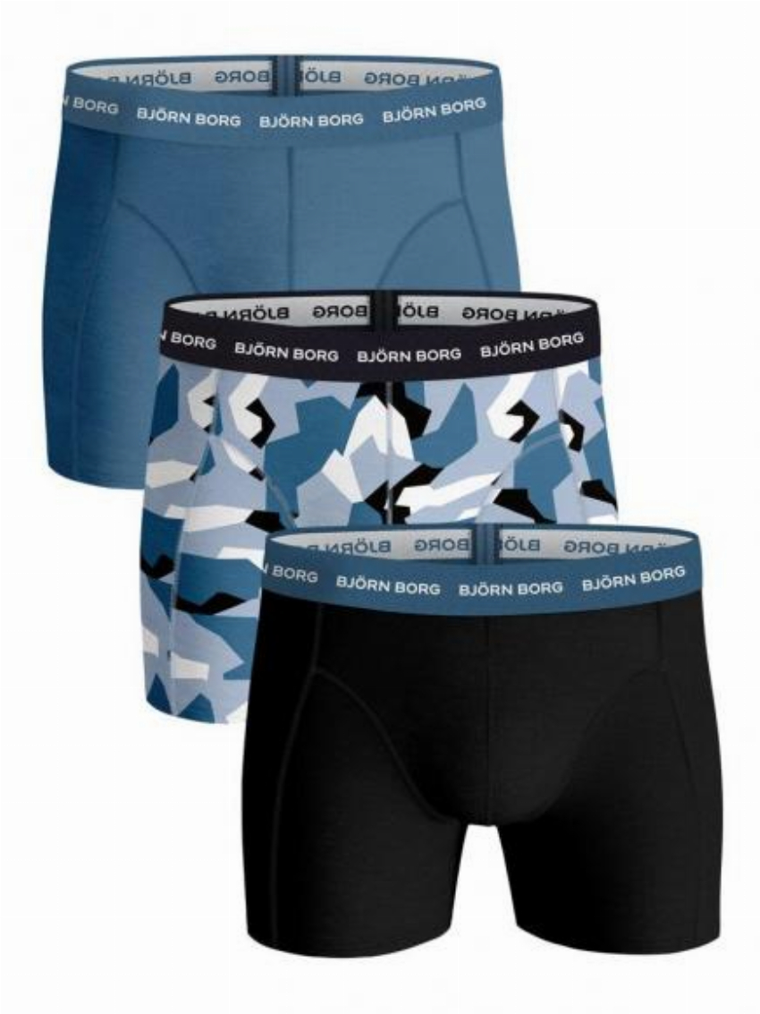 Bj rn Borg Ess Cotton Shorts - 3 pack skyway