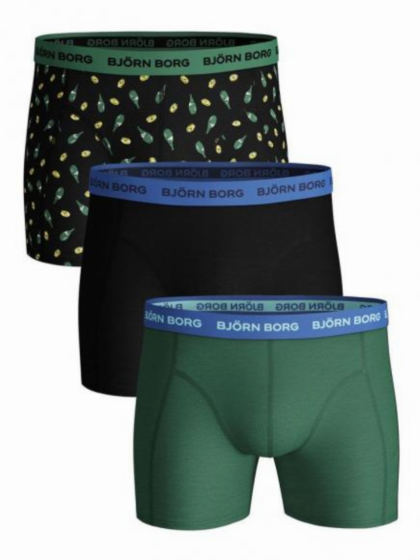 Bj rn Borg Ess Cotton Shorts - 3 pack zwart beauty