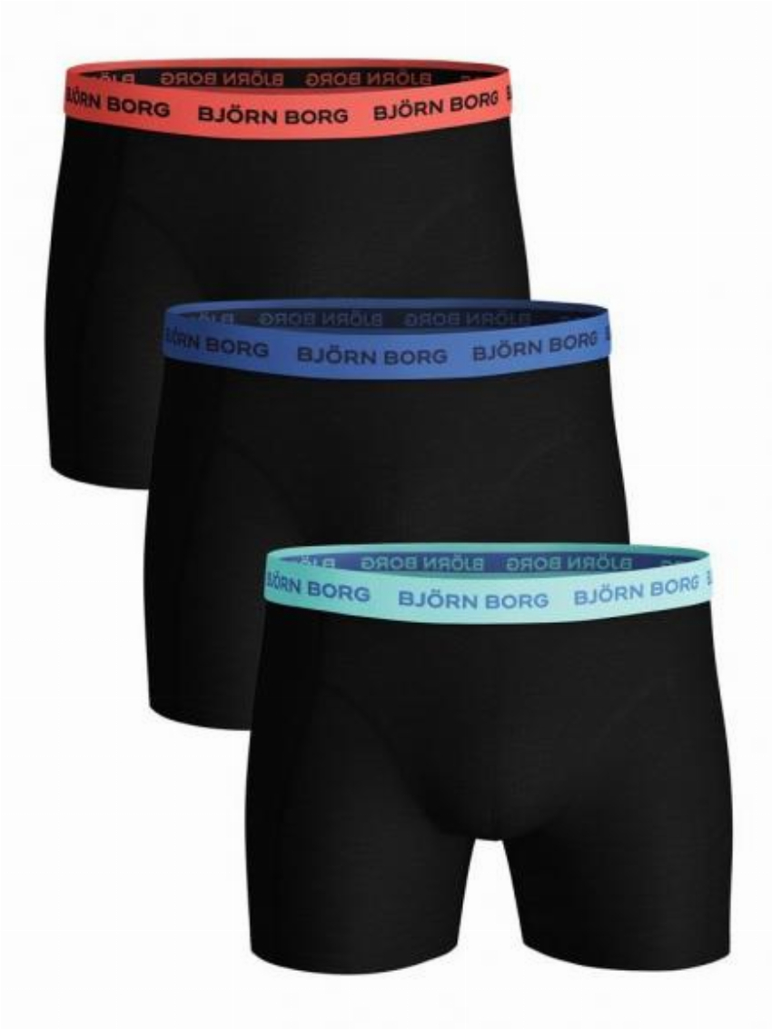 Bj rn Borg Ess Cotton Shorts - 3 pack zwart beauty
