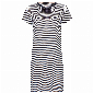 By Louise By Louise Dames Nachthemd Gestreept Blauw Korte Mouw