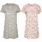 By Louise By Louise Nachthemd Dames Korte Mouwen Grijs Roze