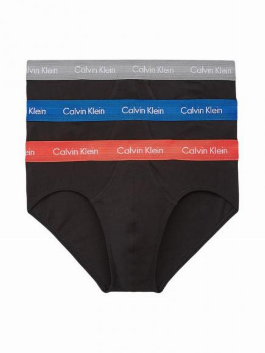 Calvin Klein 3p Hip Brief - Cotton Stretch whd