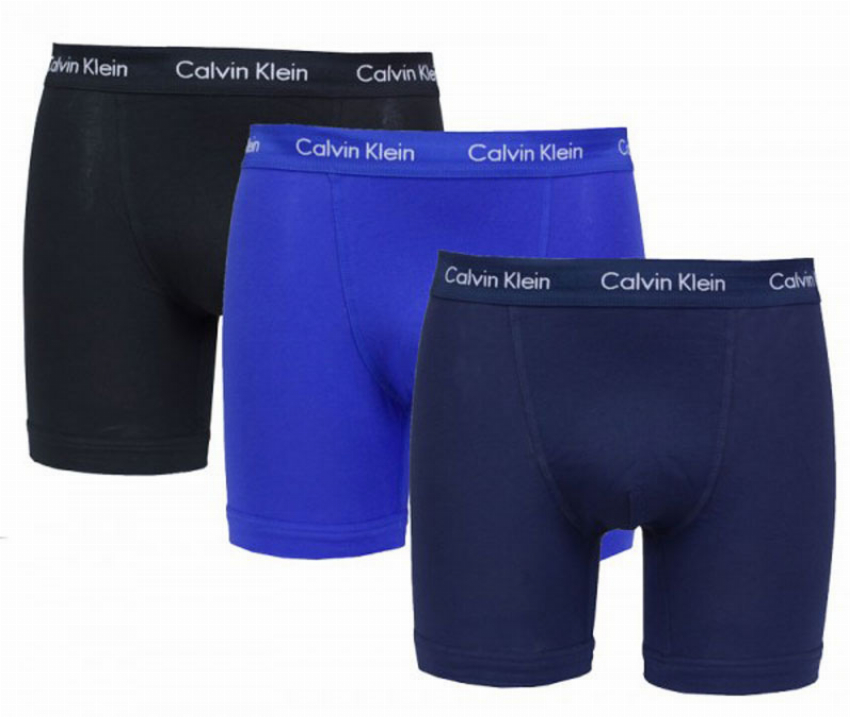Calvin Klein Boxershorts long 3-pack blauw