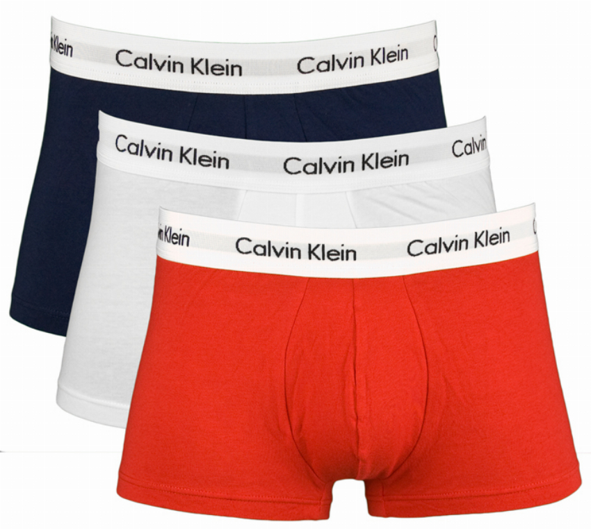 Calvin Klein boxershorts low rise rood-wit-blauw