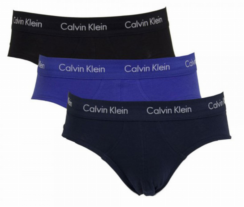 Calvin Klein Slips cotton stretch 3-pack blauw