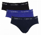 Calvin Klein Slips cotton stretch 3-pack blauw