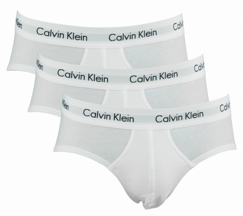 Calvin Klein Slips cotton stretch 3-pack wit