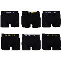 CAT T Heren Boxershorts 6 Pack Effen Zwart
