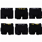 CAT T Heren Boxershorts 6 Pack Effen Zwart