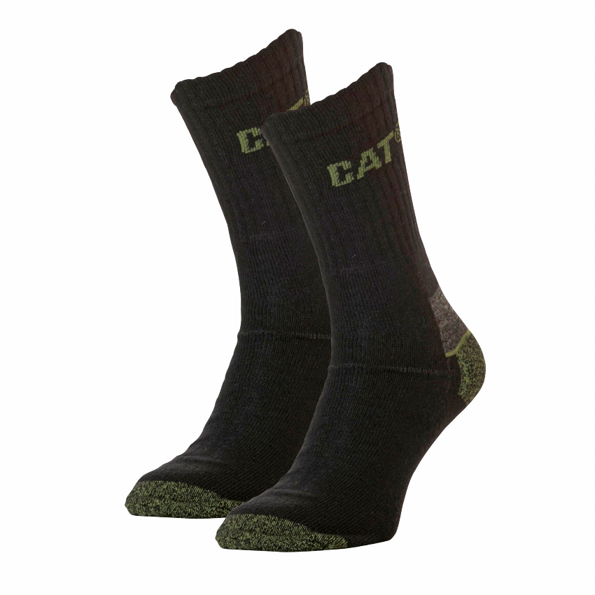 CAT T Wollen Thermo Werksokken Zwart2-Paar