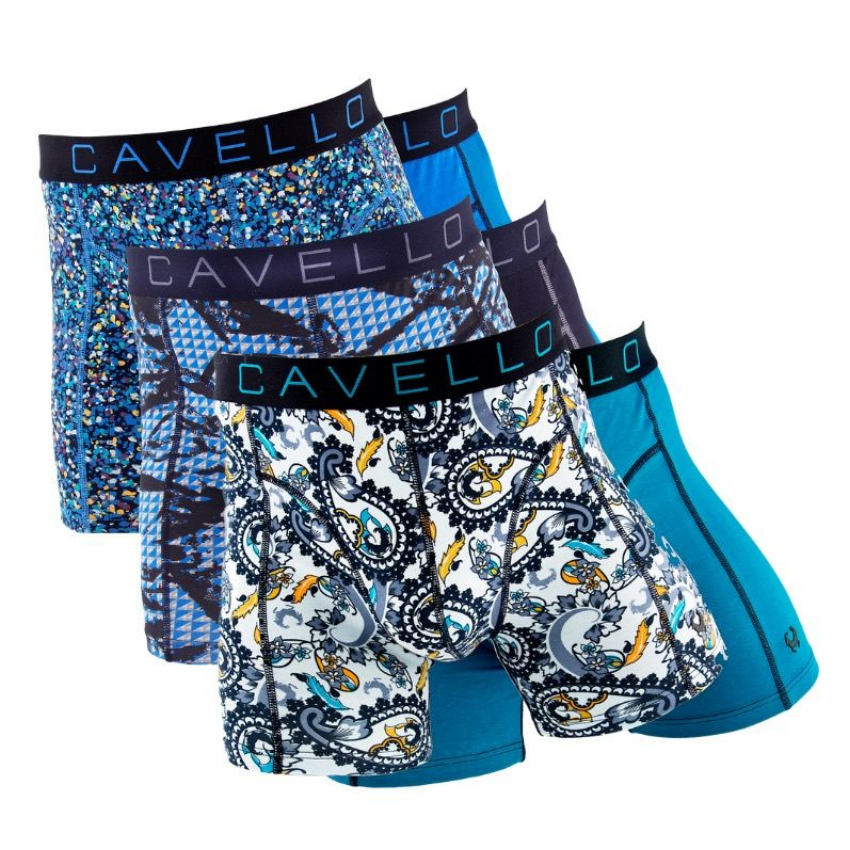 Cavello 6-pack boxershorts heren voordeelmix - blauw