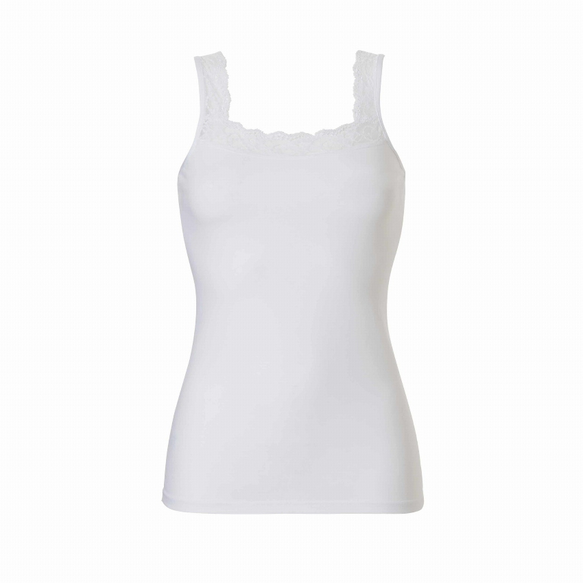 Cotonella Cotonella Dames Hemd met Kant Wit