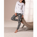 Cotonella Cotonella Dames Pyjama Set Geblokt Tricot DDB64