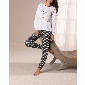 Cotonella Cotonella Dames Pyjama Set Geblokt Tricot DDB64