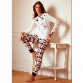 Cotonella Cotonella Dames Pyjama Set Geruit Interlock DDC47