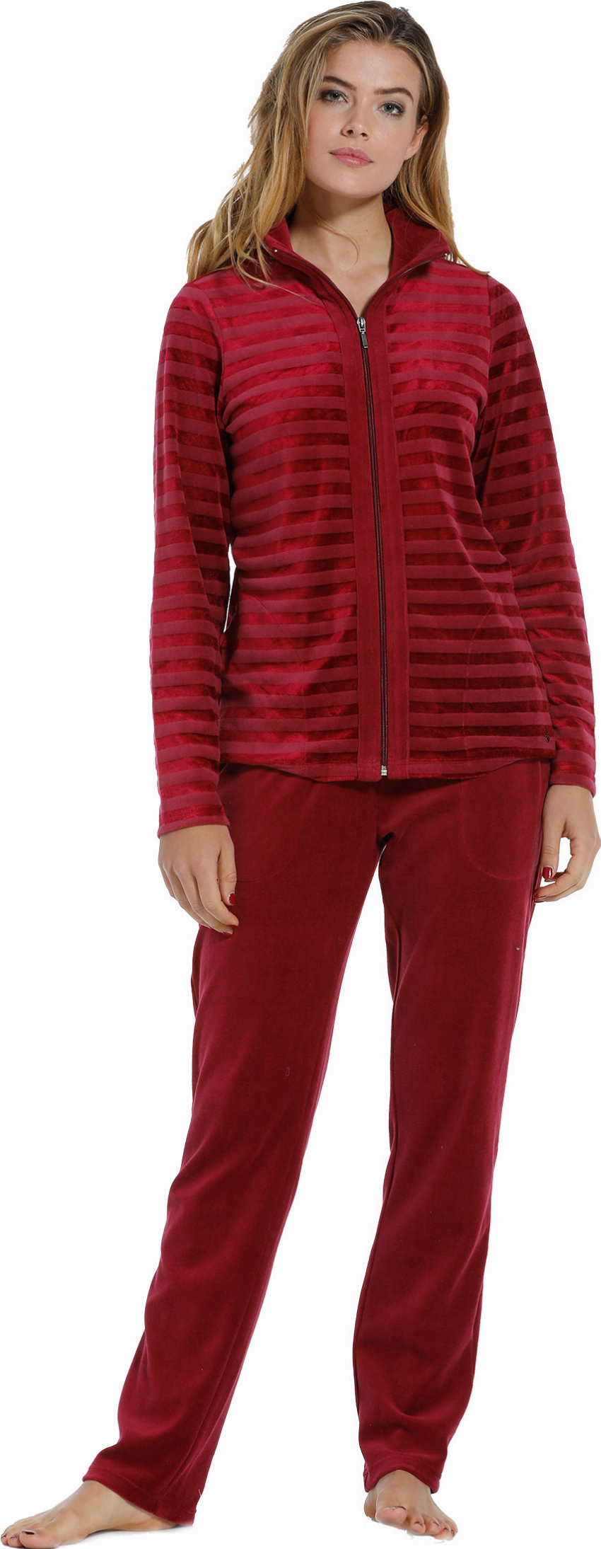 Dames huispak Pastunette De Luxe 85202-350-8 rood 50