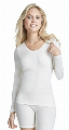 Dames onderblouse wol lange mouw-38-Zwart