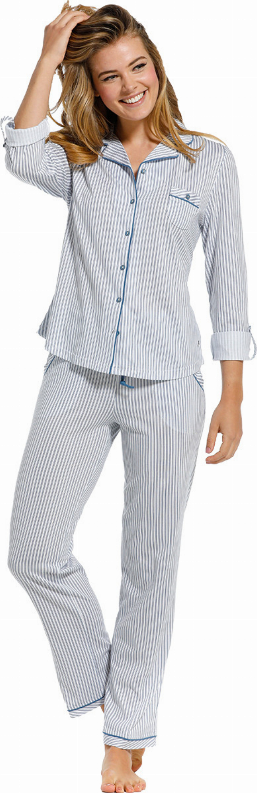 Dames pyjama doorknoop Pastunette De Luxe 25211-310-6-44