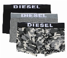 Diesel Boxershort Camouflage 3-pack zwart - grijs