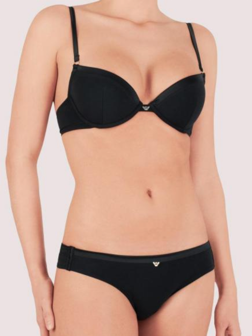 Emporio Armani Sophisticated Cotton BH push up Zwart
