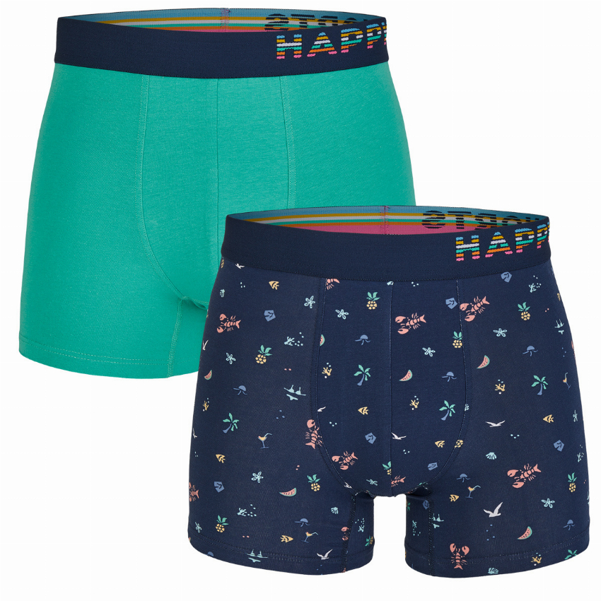 Happy Shorts Happy Shorts 2-pack Boxershorts Heren A Print D830