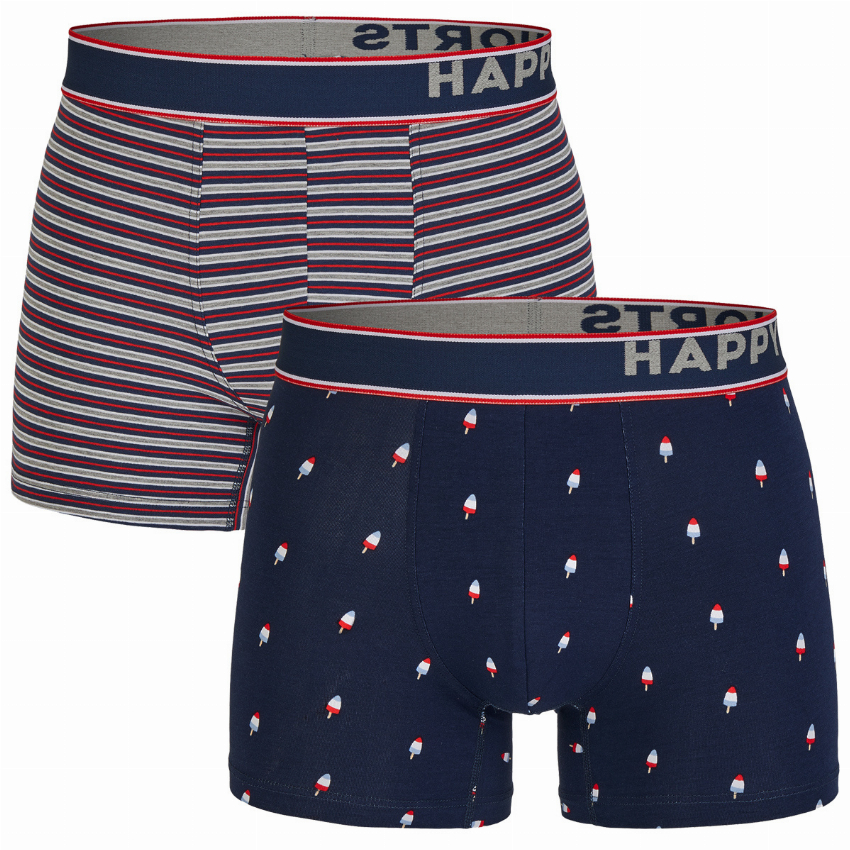 Happy Shorts Happy Shorts 2-pack Boxershorts Heren A Print D833
