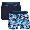 Happy Shorts Happy Shorts 2-Pack Boxershorts Heren Camouflage Blauw